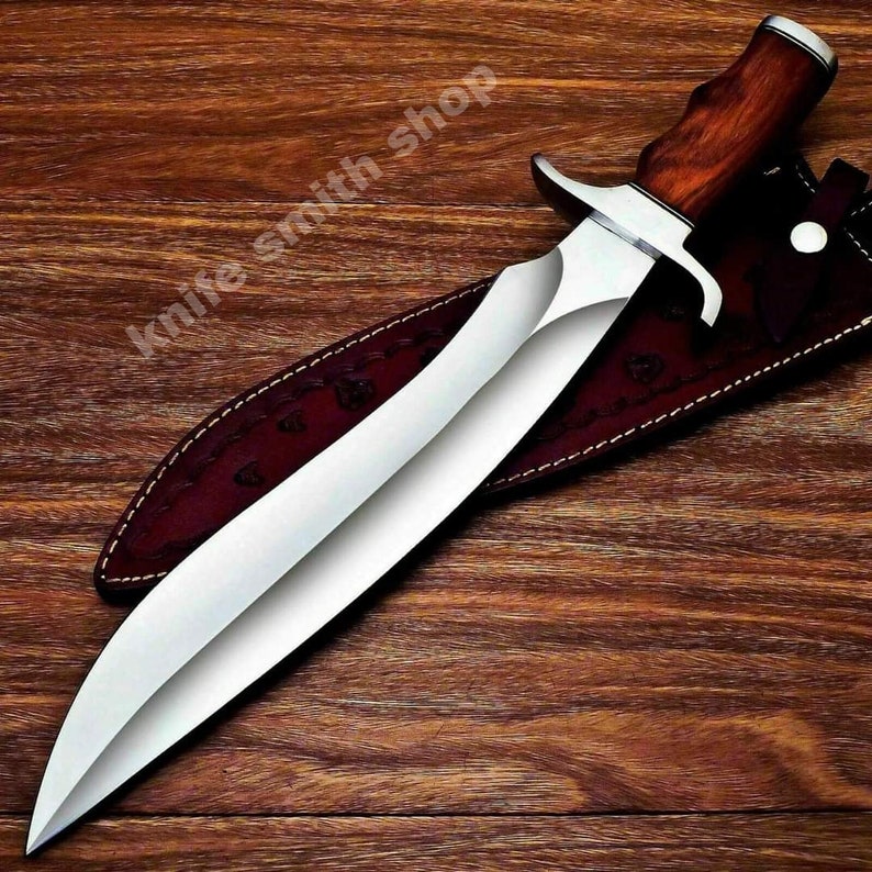Handmade Bowie Knife , Bushcraft Bowie Knife With Sheath, Custom D2