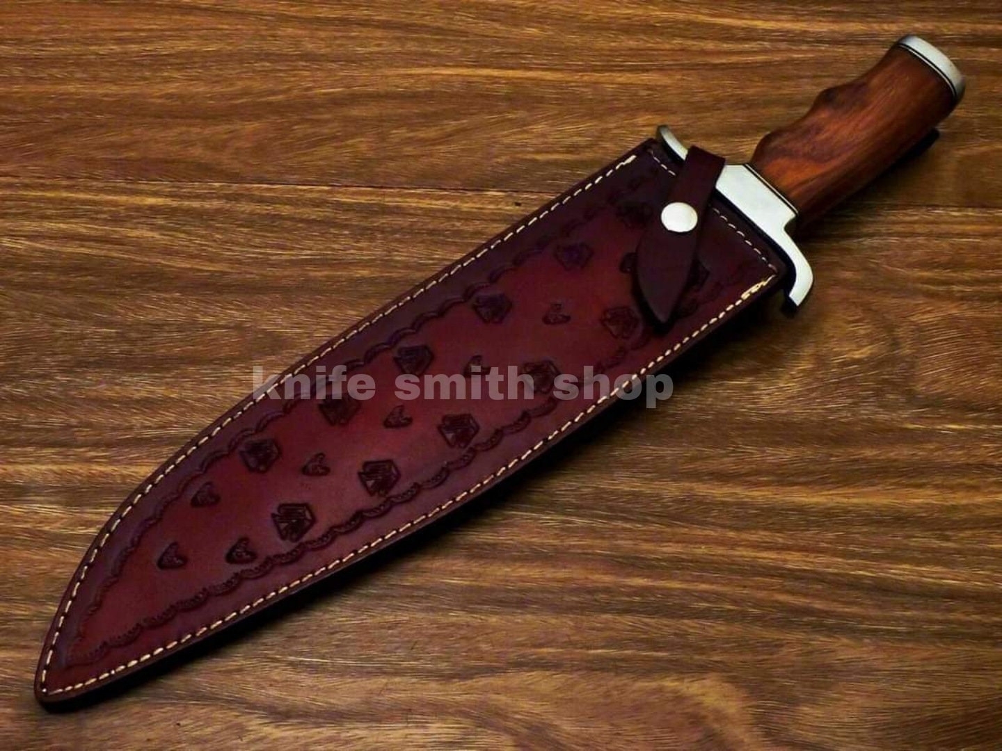 Handmade Bowie Knife , Bushcraft Bowie Knife With Sheath, Custom D2