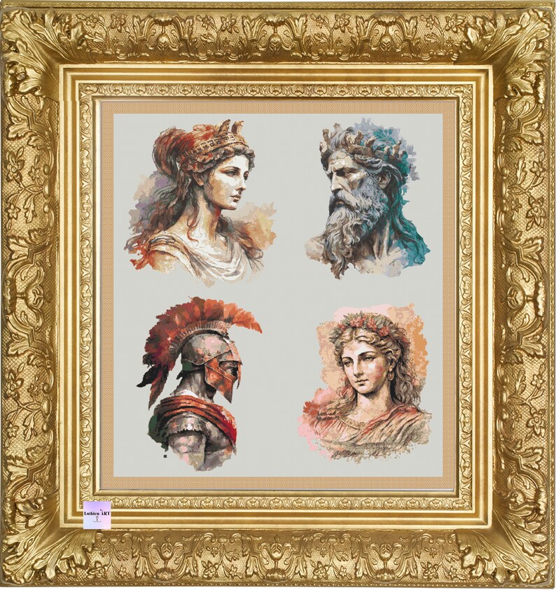 Ancient Gods Cross Stitch Pattern Ancient Greek Goddess Etsy
