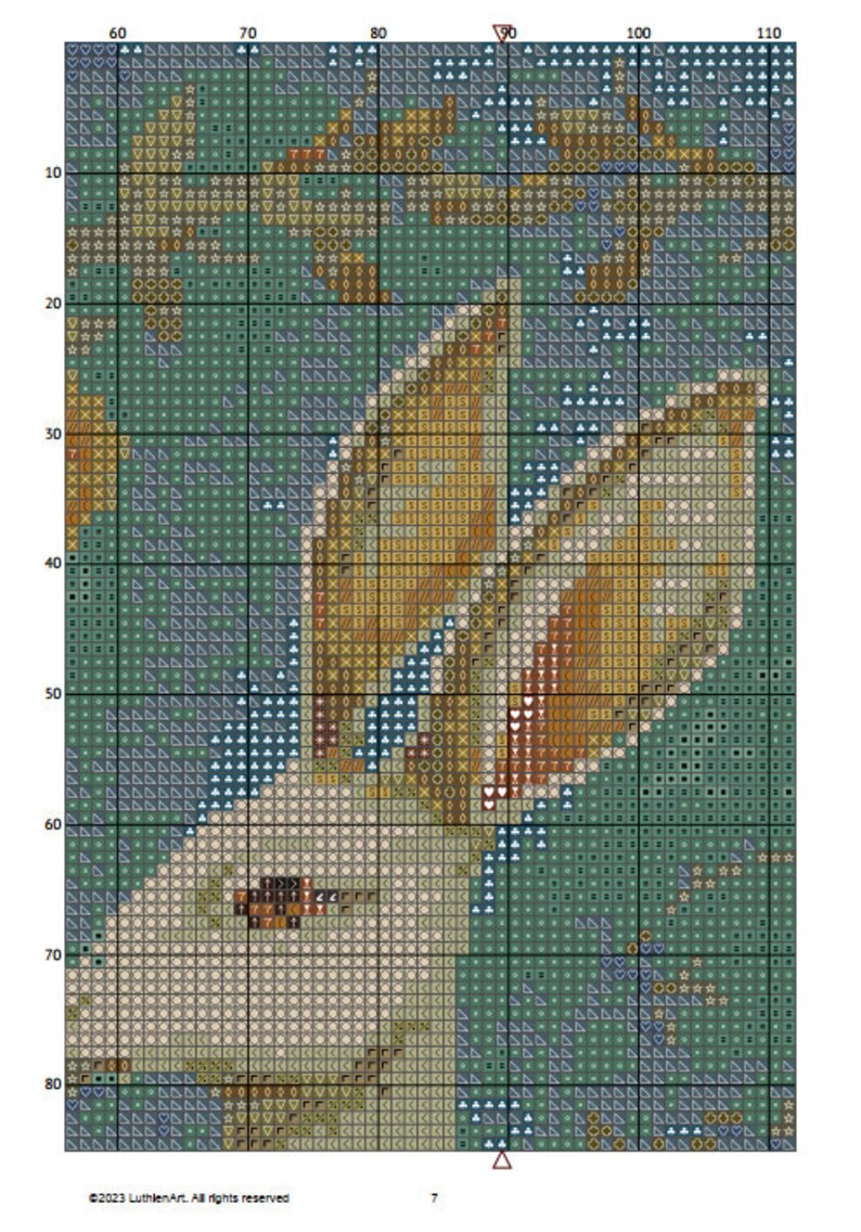 Vintage Fantasy Cross Stitch Pattern Large Size Rabbit Etsy