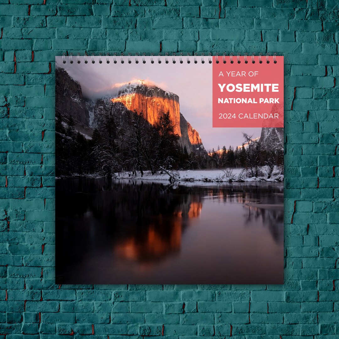 Yosemite National Park Calendar 2024 2024 Wall Calendar 12 Etsy