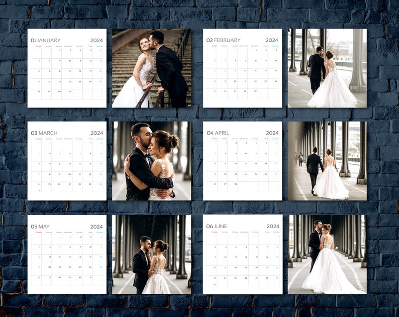 Custom Photo Calendar 2024, Personalized Calendar 2024, Family Calendar 2024, Custom Calendar