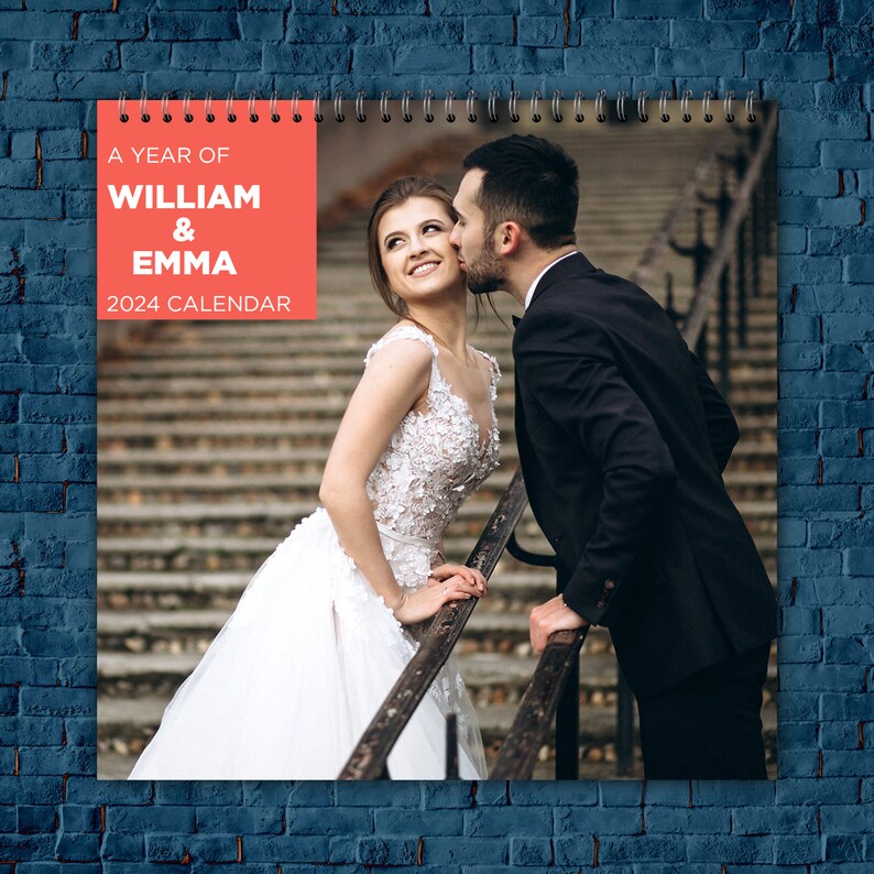 Custom Photo Calendar 2024, Personalized Calendar 2024, Family Calendar