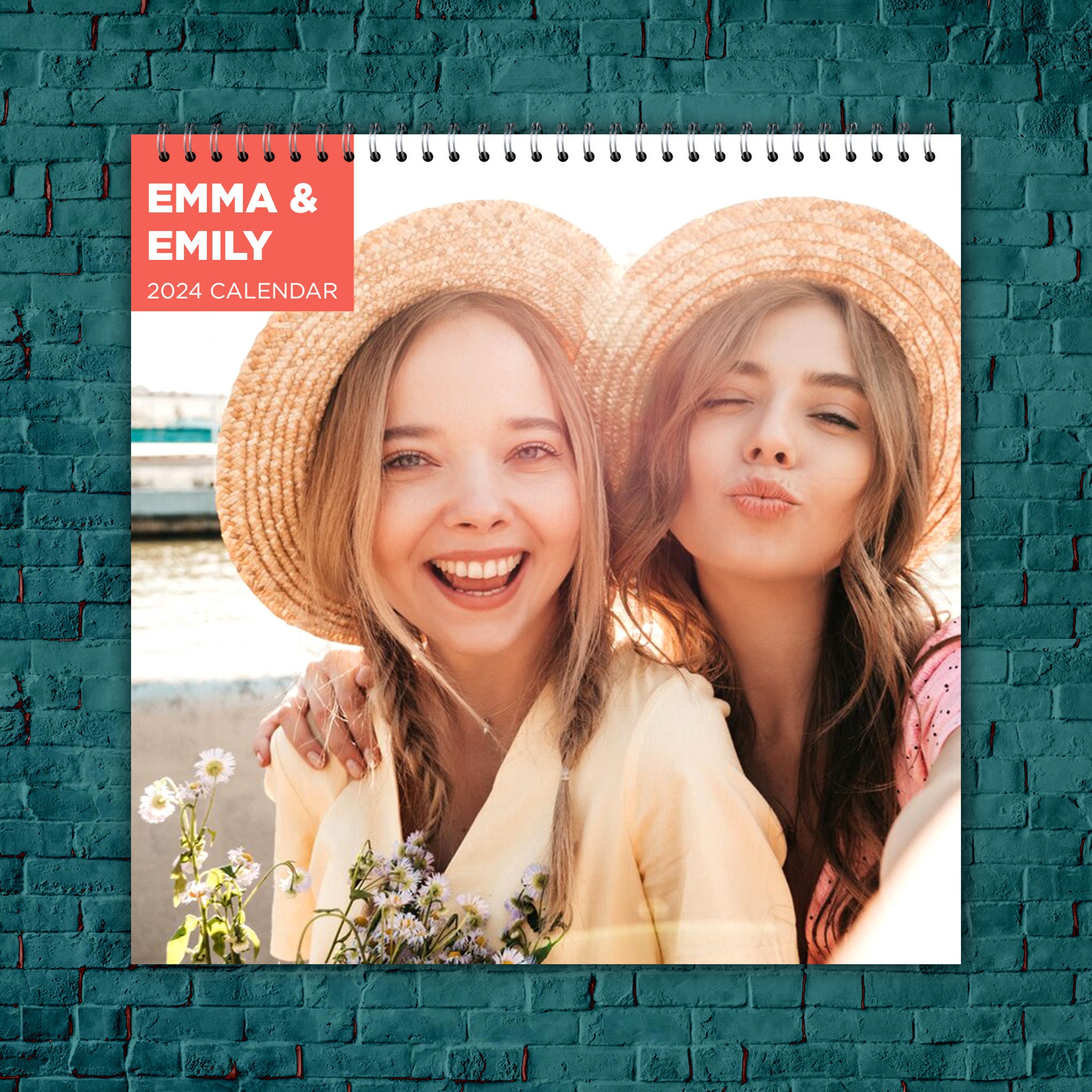 Custom Photo Calendar 2024, Personalized Calendar 2024, Best Friends