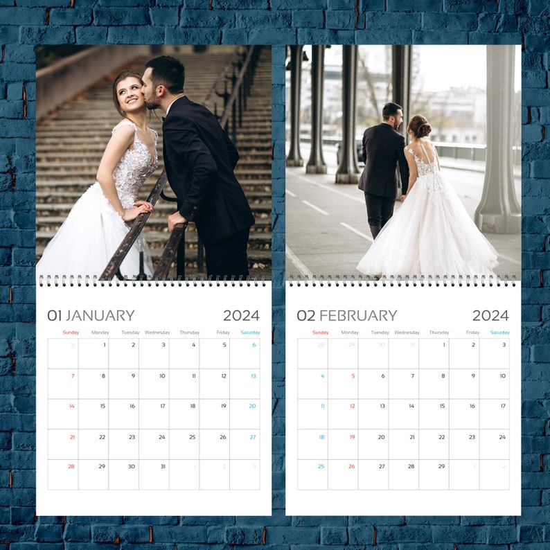 Custom Photo Calendar 2024, Personalized Calendar 2024, Family Calendar 2024, Custom Calendar