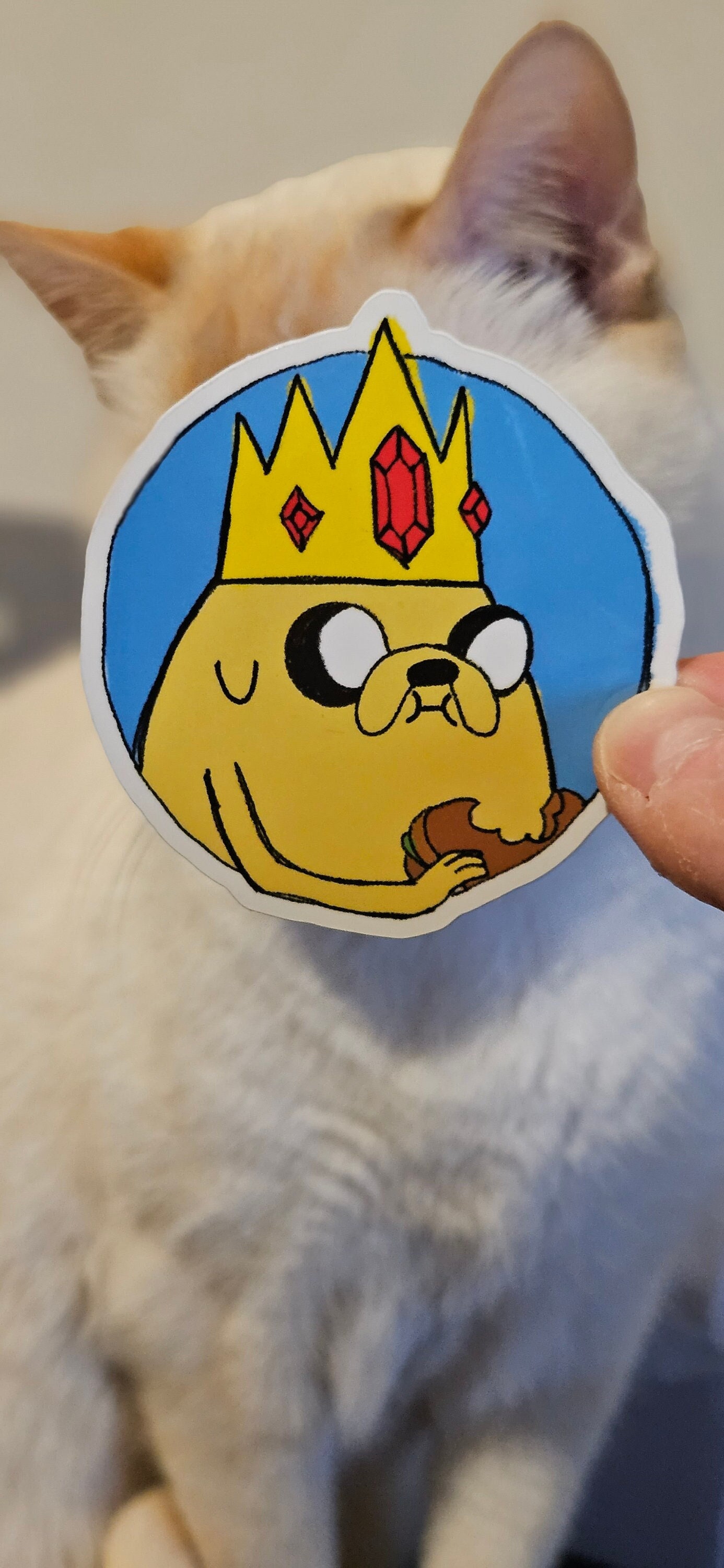 Jake Sticker Round Jake (with Sandwich) Sticker - Etsy