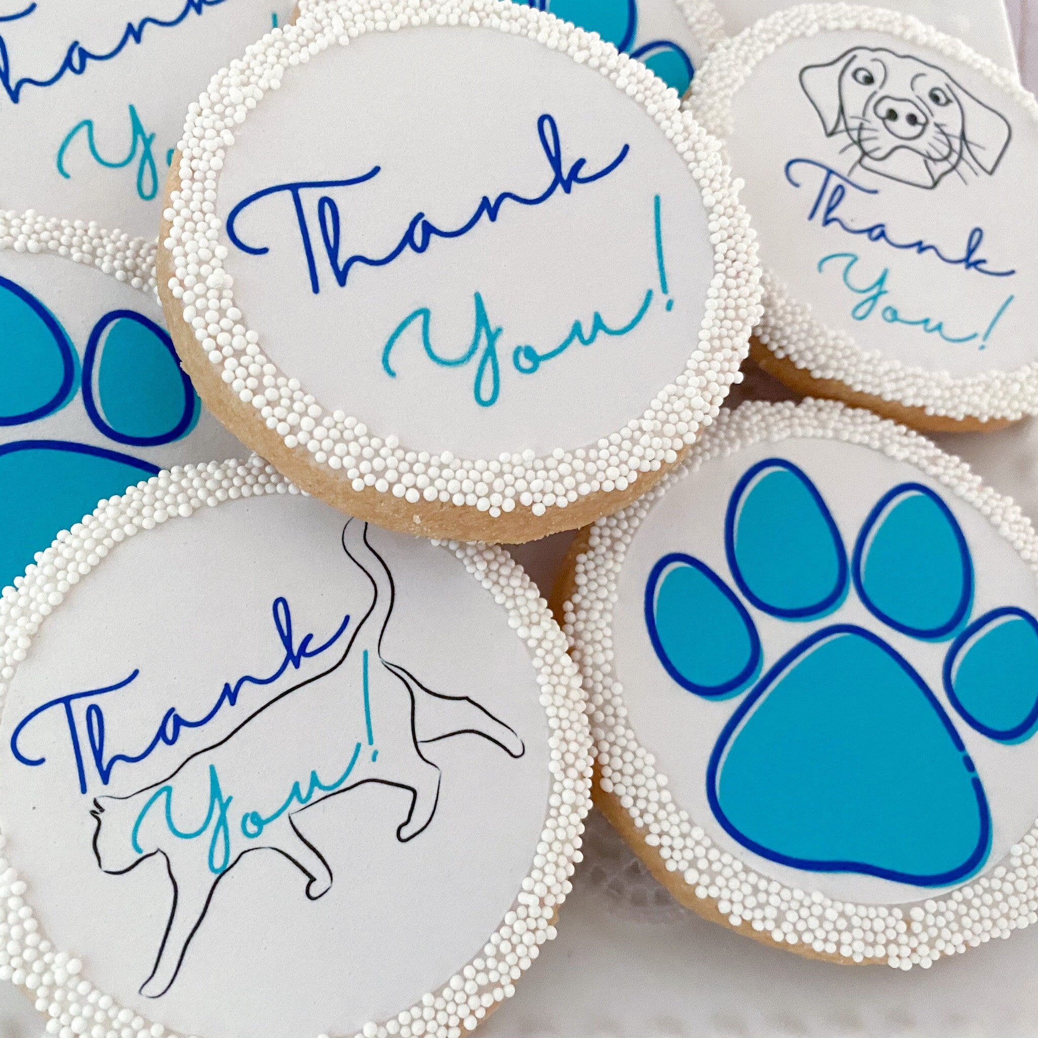 Veterinary Thank You Cookies Edible Image Shortbread Cookies Corporate