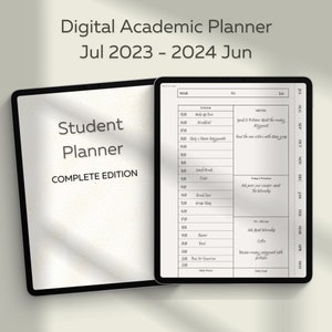 2023 - 2024 Academic Student Planner, School Planner For iPad, Goodnotes College Planner, Semester Planner, School Year Planner