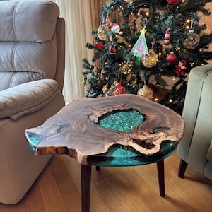 Epoxy coffee table, walnut epoxy table, river epoxy, coffee table epoxy resin, walnut table,live edge coffee table, custom made walnut table