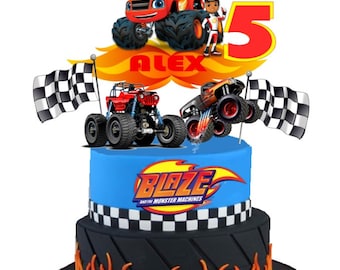 Blaze and the Monster Machines CAKE TOPPER ,CARD