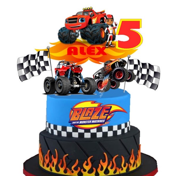 Blaze and the Monster Machines CAKE TOPPER ,CARD