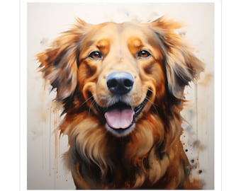 Watercolor Dog Print Sticker - Colorful Pet Lover Vinyl Decal