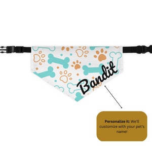 Personalized Dog Bandana for Girl or Boy Puppies and Dogs | Comes in Three Sizes for Small, Medium & Large Pets