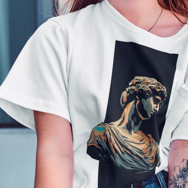 Dunkle Academia Shirts griechische Mythologie Tshirt griechisches T-Shirt griechisches Art-Hemd griechische Statue griechische Skulptur ästhetisches Tshirt Mythologie