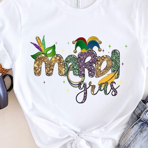 Glitter Mardi Gras Sweatshirt: New Orleans Carnival Shirt