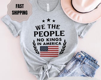 Shirt No Kings In America: T-shirt anti-Trump-protest - patriottisch cadeau