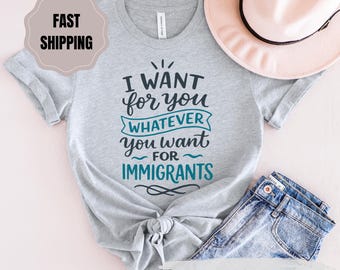 Defend Immigrants Cotton T-Shirt: Social Justice Activist Apparel
