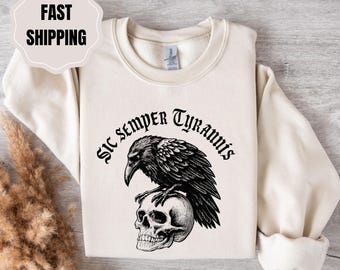 Sic Semper Tyrannis Raven T-shirt: Anti Tyranny Graphic Tee