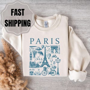 Vintage Style Paris T-Shirt: Eiffel Tower Graphic, French Souvenir