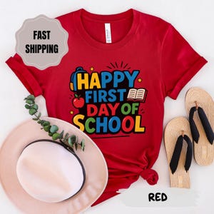 Happy First Day Of School Shirt, Funny Teacher Back To School Tee, School Shirt, Teacher Appreciation, 1st Day Of School,Teacher Squad Shirt