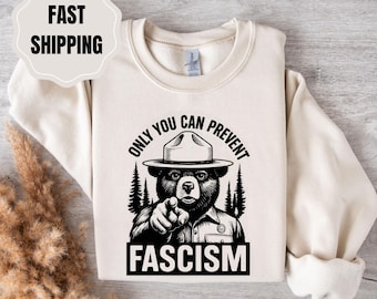 Nur du kannst Faschismus-Shirt verhindern: Nationalpark-Bär-Grafik-T-Stück