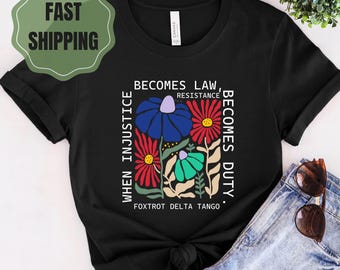 FDT Anti Trump Flower Tee: Fortschrittliches Baumwoll-Shirt