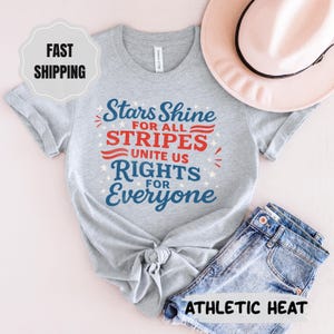 Stars Stripes And Equal Rights Shirt, Retro 4th Of July T-shirt, Liberal American Sweatshirt, Patriotic Women Gift, Feminist American Shirt