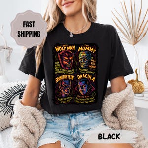 Vintage Universal Monsters T-Shirt: 90s Gothic Horror Graphic Tee