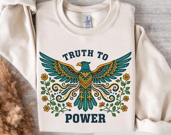 Truth To Power Shirt, Activist Protest T Shirt, Political Folk Art Graphic Tee, Resistance Apparel, Social Justice Statement Shirt