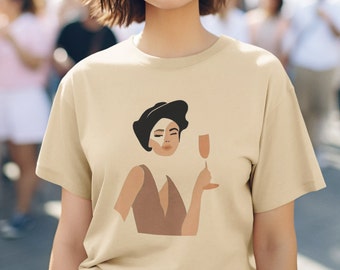 Champagne Woman Graphic Tee - Alcohol Shirt, Mimosa Lover Gift