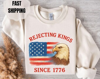 Camiseta "Rechazando a los reyes desde 1776": Prodemocracia y antiautoritarismo