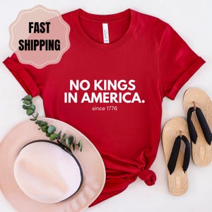 No Kings in America Shirt, Anti-Trump, Protest Shirt, Democracy Tee, Protest, Gift for Anti-MAGA, Patriotic Tee, Liberal Shirt,Political Tee
