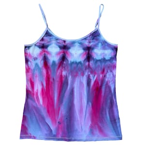 Ice Dyed Tie-Dye Camisole Tank Top, Women&#39;s Large Gravity Dyed Shirt, Time and Tru Cami L #83