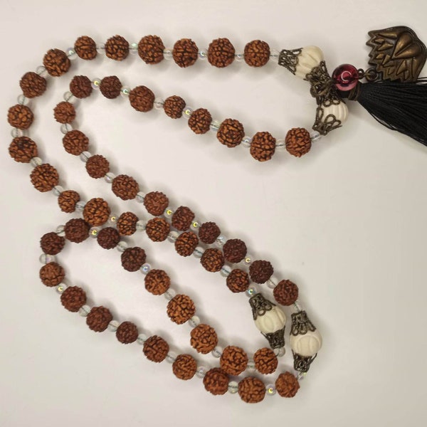 Handmade Rudraksha Beads; Mala; Rudraksha; Handmade Jewelry; Meditation Beads; Prayer Beads; Yogi Beads; Half Mala; Yoga Beads; Meditation