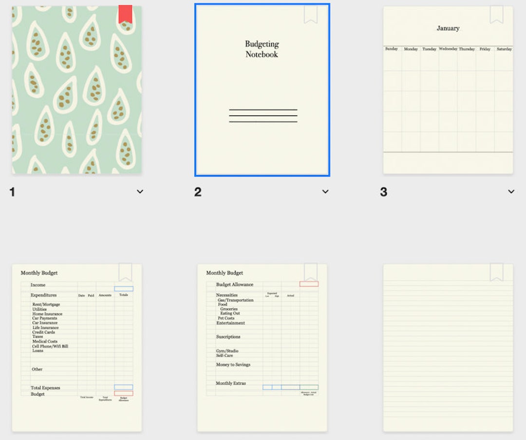 Monthly Budget Notebook Template Etsy