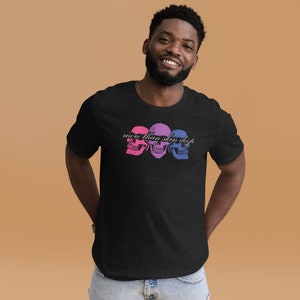 Bi Pride More Than Skin Deep Skulls Gender Neutral Tee | Bisexual Pride Shirt | Subtle Bi Pride