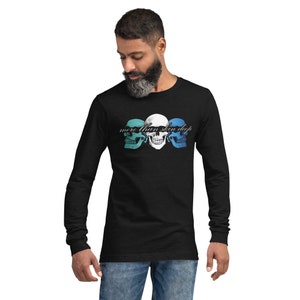 Gay MLM Pride More Than Skin Deep Skulls Gender Neutral Long Sleeve Tee | Gay MLM Pride Shirt | Subtle Gay MLM Apparel