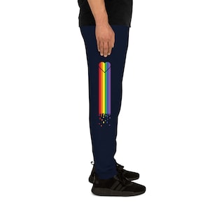 LGBTQ Pride Bleeding Heart Gender Neutral Joggers | Gay Pride Sweatpants