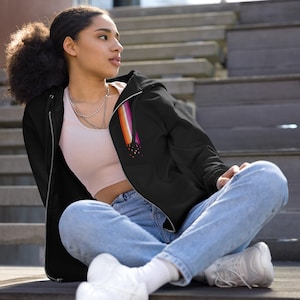 Lesbian Pride Bleeding Heart Zip Hoodie
