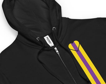Intersex Pride Bleeding Heart Gender Neutral Zip Hoodie