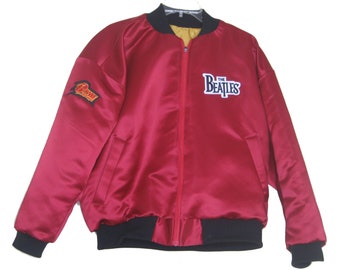 Beatles Logo on Bomber Jacket Medium