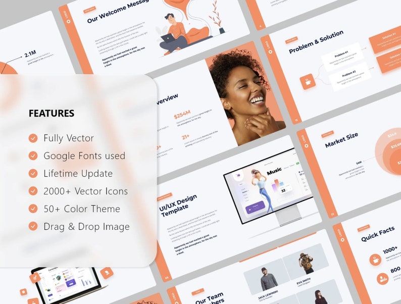 600+ Page Minimal Clean Investor Presentation Pitch Deck Pack - Smooth Fully Editable Animated Template - Canva Business Powerpoint Template image 2