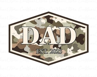 Rad Papa Png, Camo Papa Png, Papa Est 2025 Png, Retro Papa Png, Cooler Papa Png, lustiger benutzerdefinierter Papa, Vatertag Png, lustiges Vatertagsgeschenk