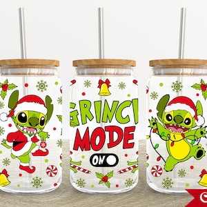 Christmas Character 16oz Glass Can Wrap, Christmas Cartoon 16 oz Glass Can Png, Christmas 16 oz Libbey Glass Can Wrap,16 oz Tumbler Wrap Png