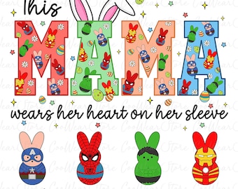 Custom Easter This Mama Loves Her Peeps Png, Easter Mini Nana Png, Retro Easter Png, Easter Bunny Png, Easter Mom Png, Easter Mama