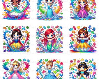 Bundle Autism Awareness Png, Autism Princess Png, Autism Mama Png, Autism Advocate Png, Autism Cartoon Png, Autism Month Png, Autism Mom Png