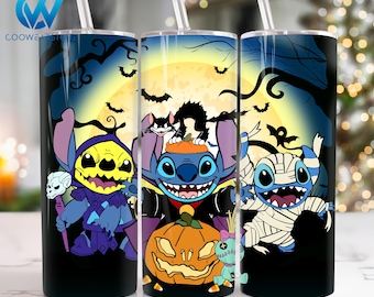 Envoltório de copo fino de abóbora Halloween 20 oz, desenho animado de Halloween 20 oz Tumbler Png, Envoltório de copo reto e cônico Spooky Season, arquivo digital