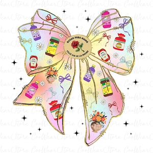 Mama Topper Multipack Coquette Bow Png, Spanischer Muttertag Png, Retro Madre Png, Muttertag Png, Lateinische Mutter Png, Spanische Mama Kokette Png