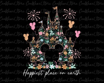 魔法の城の花柄PNG、家族旅行PNG、マウスと友達PNG、マウスヘッドPNG、ヴィンテージマジックキングダムPNG、家族旅行PNG昇華