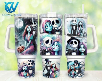 Movies Characters 40oz Tumbler Wrap Png, Halloween Characters 2 pieces 40 oz Tumbler Png, Horror 40oz Tumbler Png Sublimation Designs